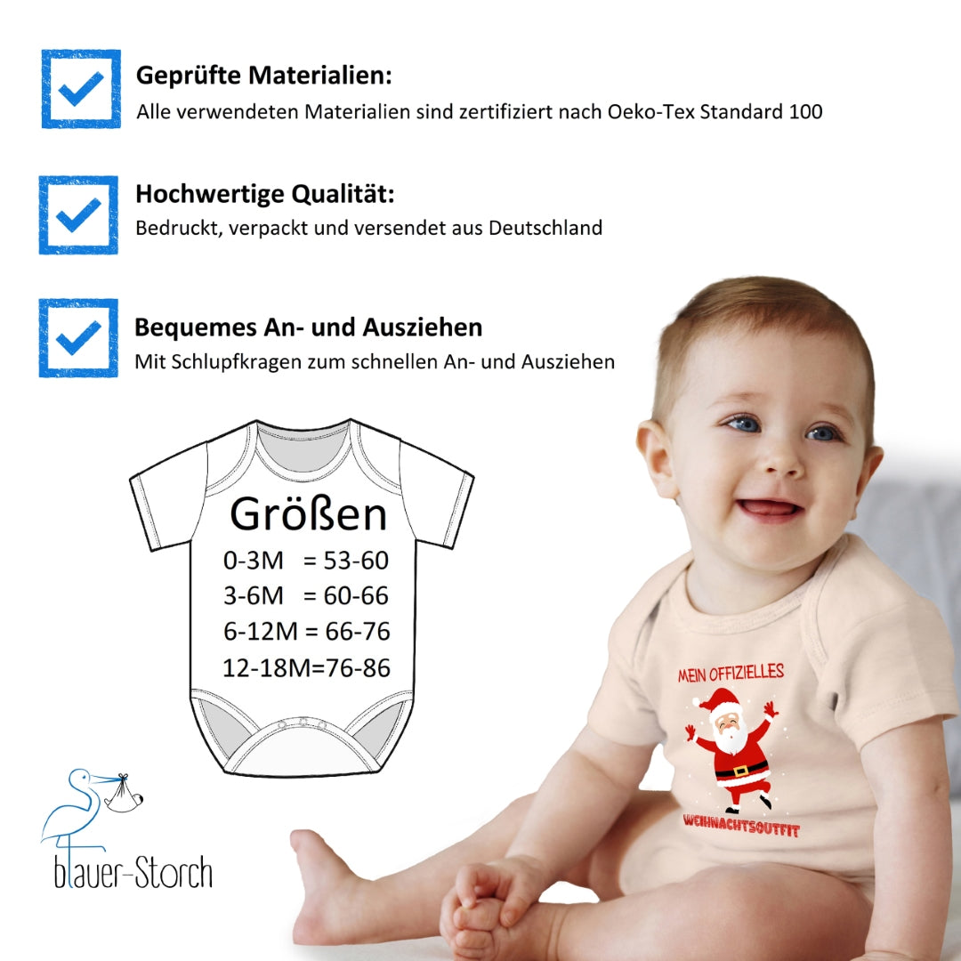 Mein offizielles Weihnachtsoutfit, fröhlicher Weihnachtsmann mit Schneeflocken