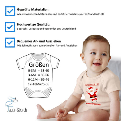 Mein offizielles Weihnachtsoutfit, fröhlicher Weihnachtsmann mit Schneeflocken