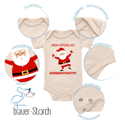 Mein offizielles Weihnachtsoutfit, fröhlicher Weihnachtsmann mit Schneeflocken