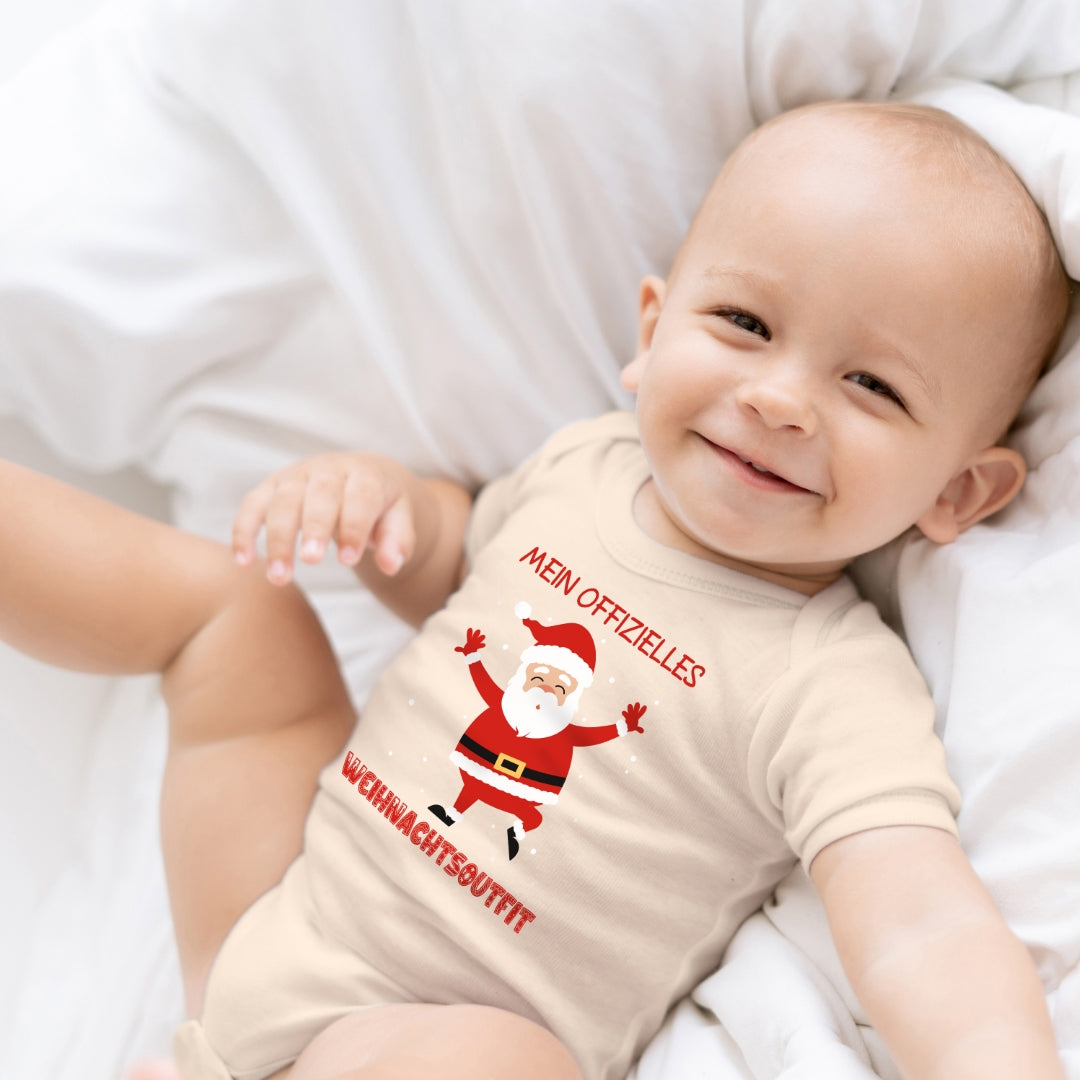 Mein offizielles Weihnachtsoutfit, fröhlicher Weihnachtsmann mit Schneeflocken
