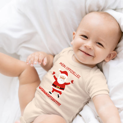 Mein offizielles Weihnachtsoutfit, fröhlicher Weihnachtsmann mit Schneeflocken