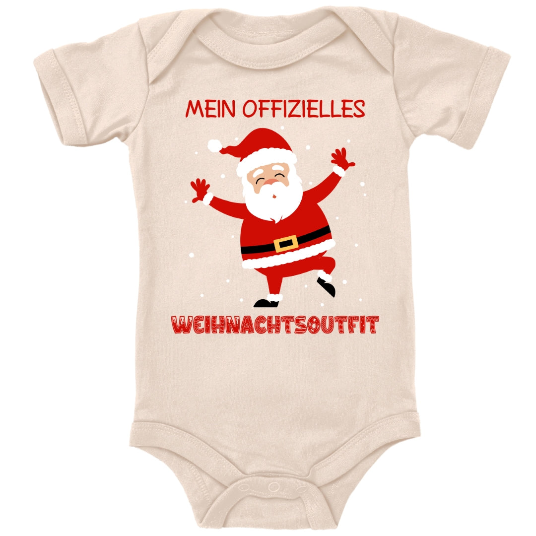 Mein offizielles Weihnachtsoutfit, fröhlicher Weihnachtsmann mit Schneeflocken
