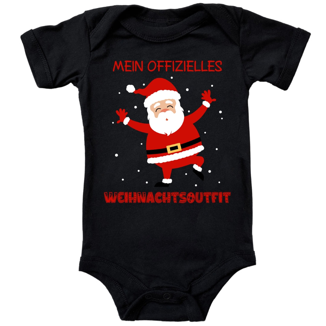 Mein offizielles Weihnachtsoutfit, fröhlicher Weihnachtsmann mit Schneeflocken