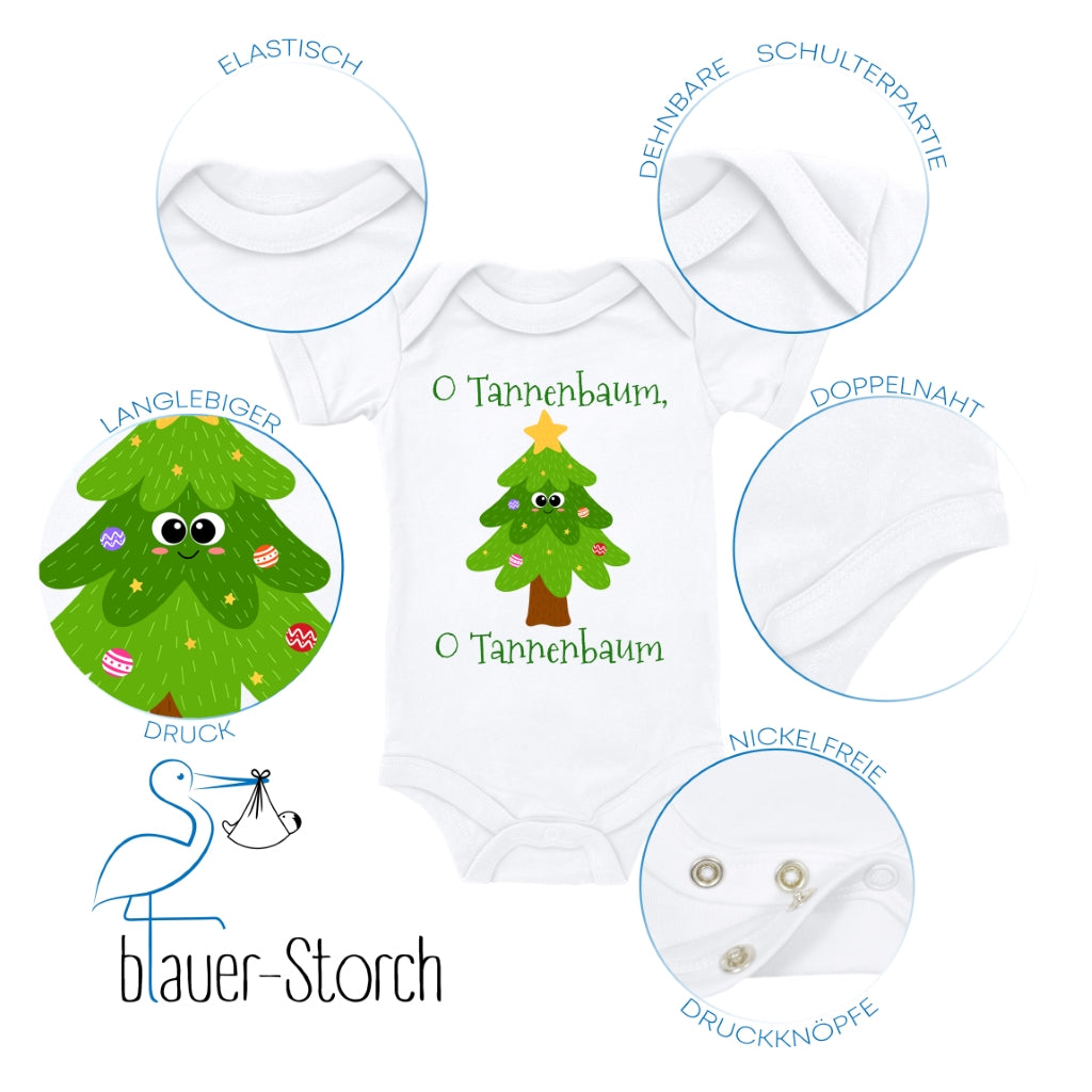 O Tannenbaum, niedlicher Weihnachtsbaum mit Christbaumkugeln