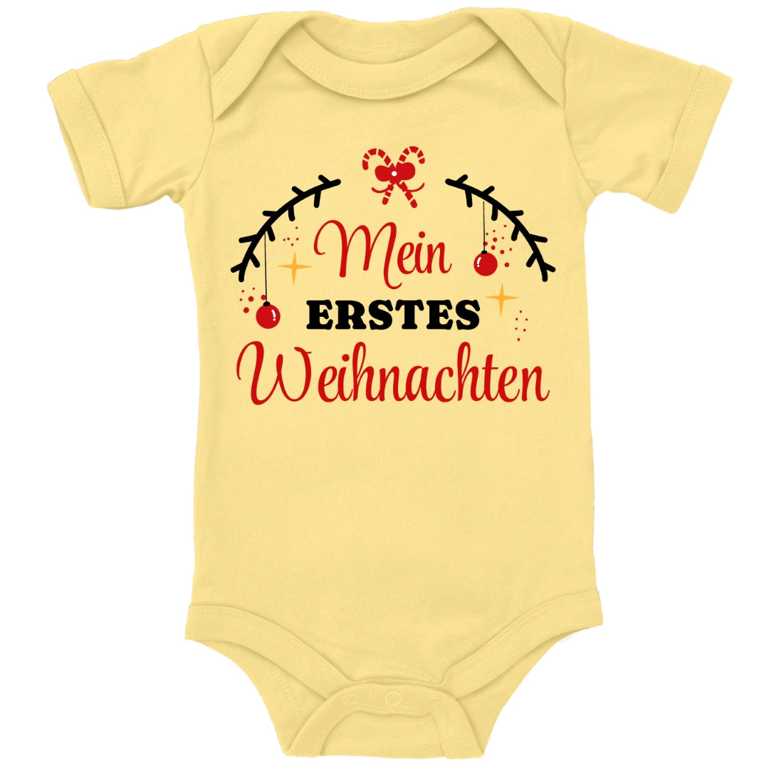 Mein erstes Weihnachten, Tannenzweige mit Christbaumkugeln