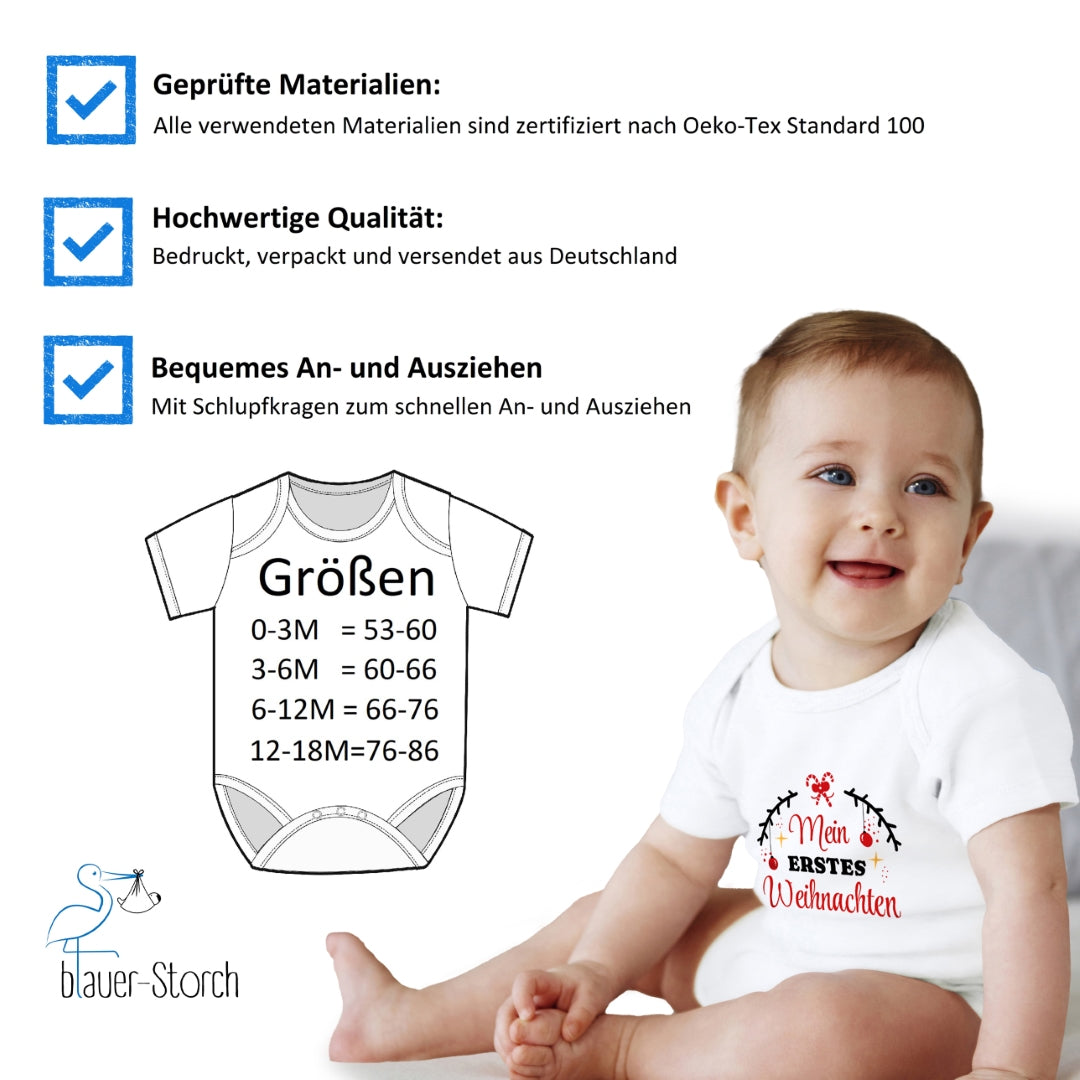 Mein erstes Weihnachten, Tannenzweige mit Christbaumkugeln