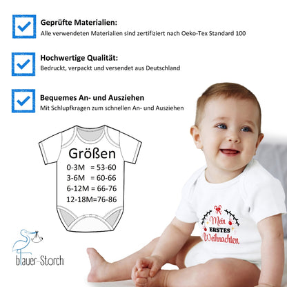 Mein erstes Weihnachten, Tannenzweige mit Christbaumkugeln