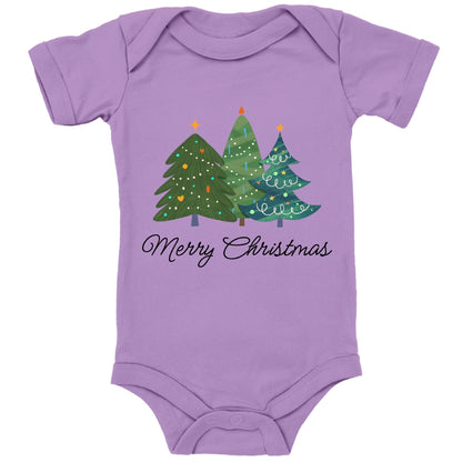 Merry Christmas, geschmückte Weihnachtsbäume