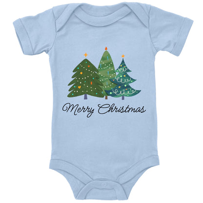 Merry Christmas, geschmückte Weihnachtsbäume