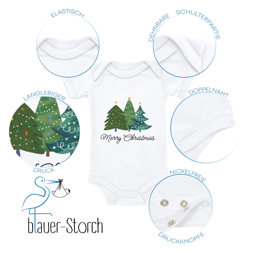 Merry Christmas, geschmückte Weihnachtsbäume