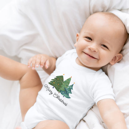 Merry Christmas, geschmückte Weihnachtsbäume