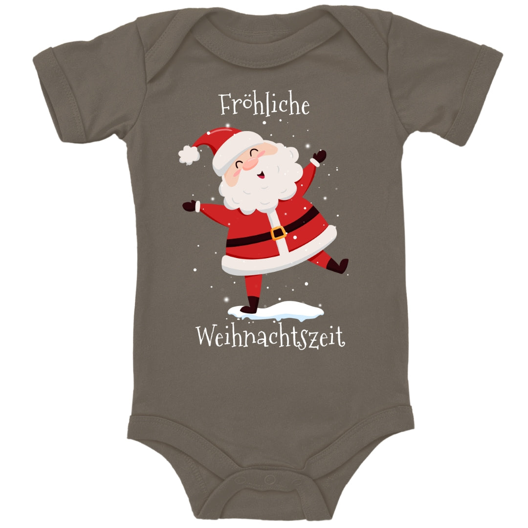 Fröhliche Weihnachtszeit, Santa Claus tanzt im Schnee