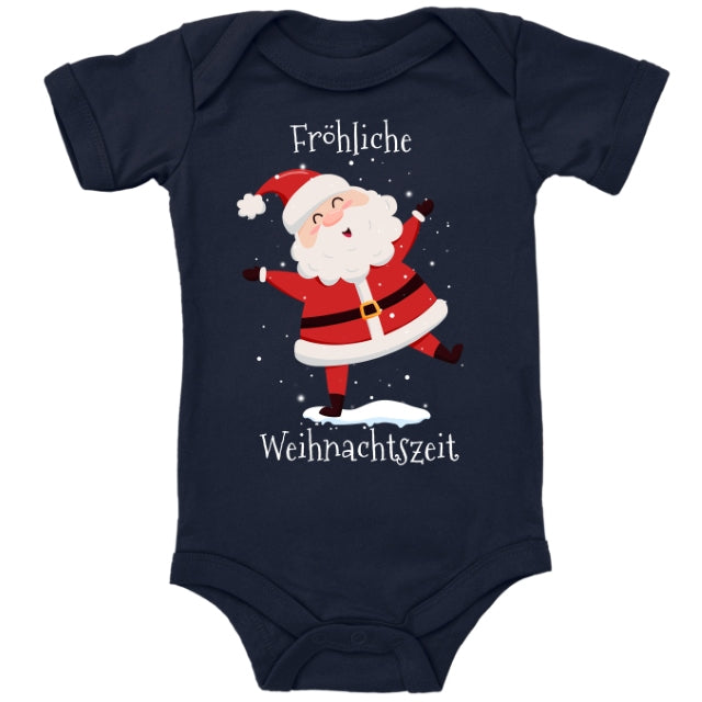 Fröhliche Weihnachtszeit, Santa Claus tanzt im Schnee