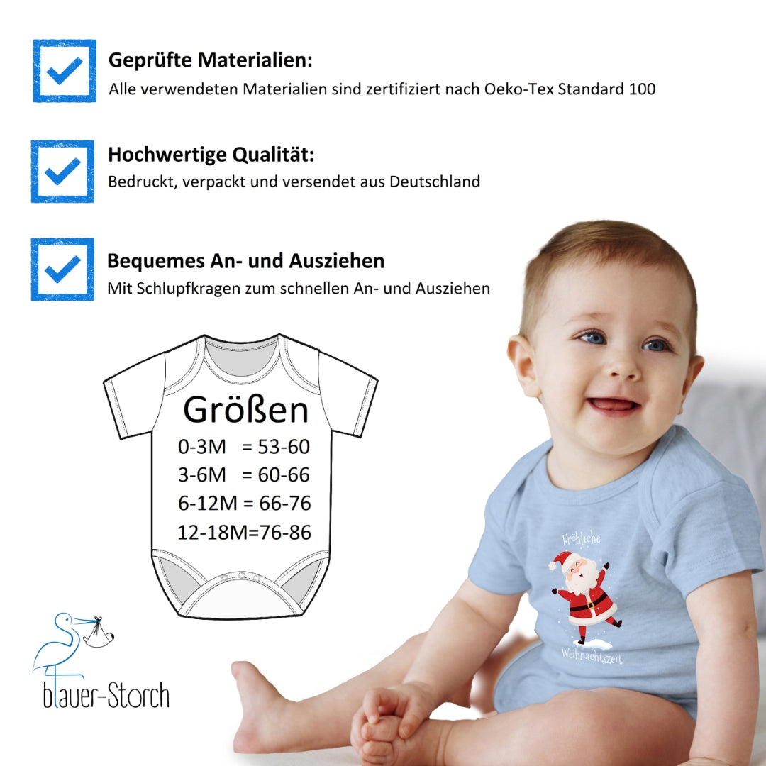 Fröhliche Weihnachtszeit, Santa Claus tanzt im Schnee