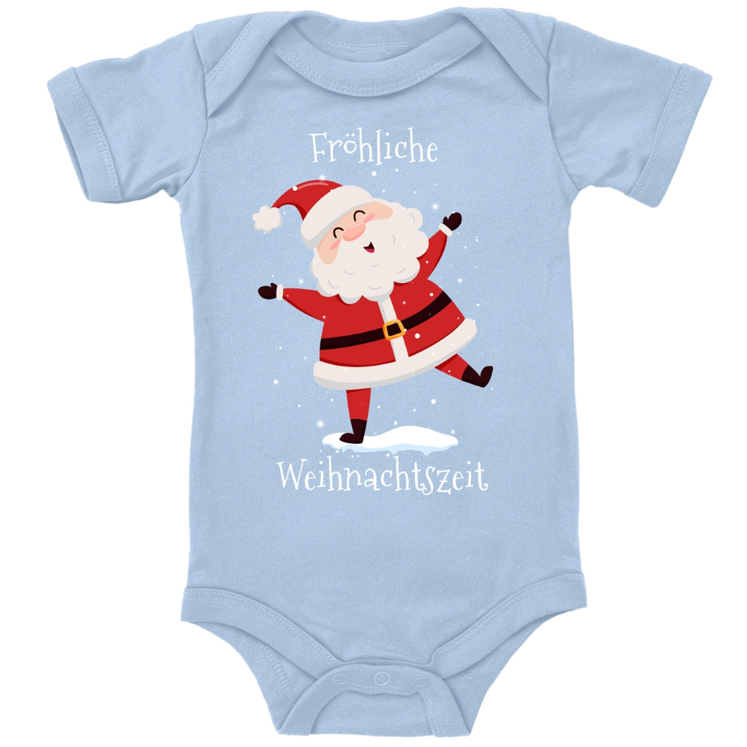 Fröhliche Weihnachtszeit, Santa Claus tanzt im Schnee