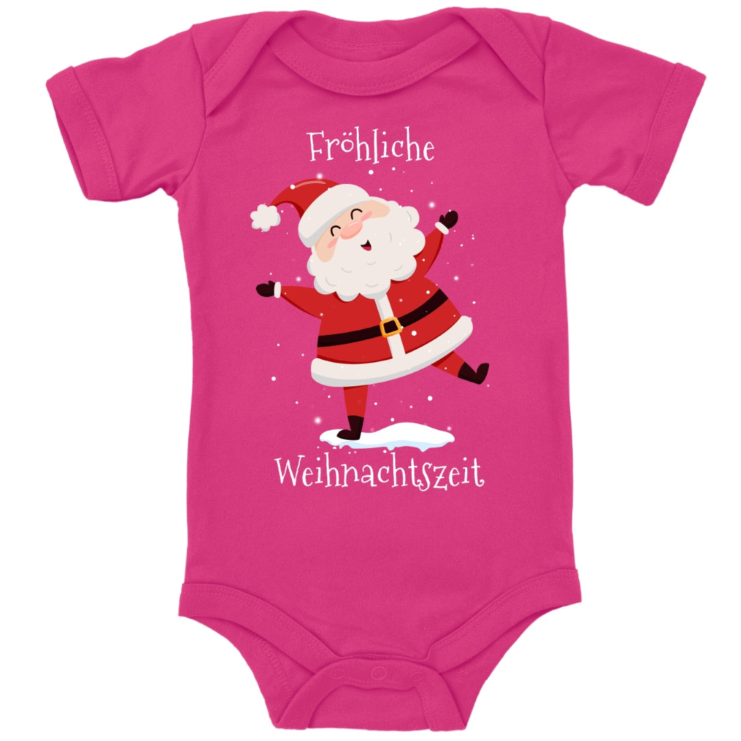 Fröhliche Weihnachtszeit, Santa Claus tanzt im Schnee