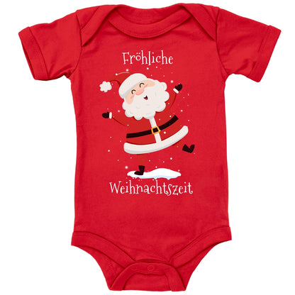 Fröhliche Weihnachtszeit, Santa Claus tanzt im Schnee