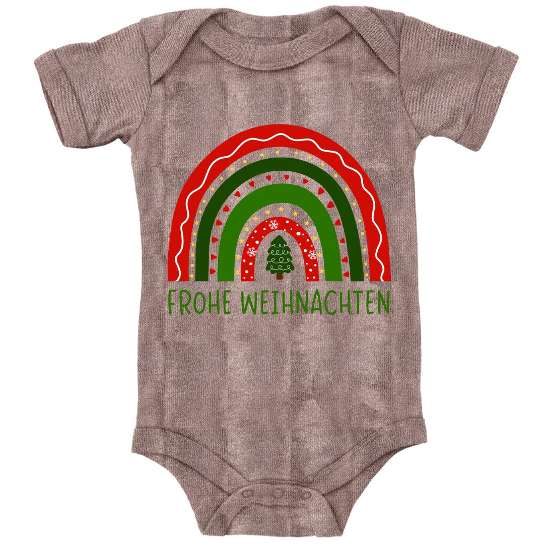 Frohe Weihnachten, weihnachtlicher Regenbogen