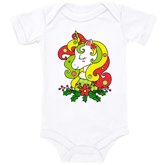 Weihnachtlich geschmücktes Einhorn