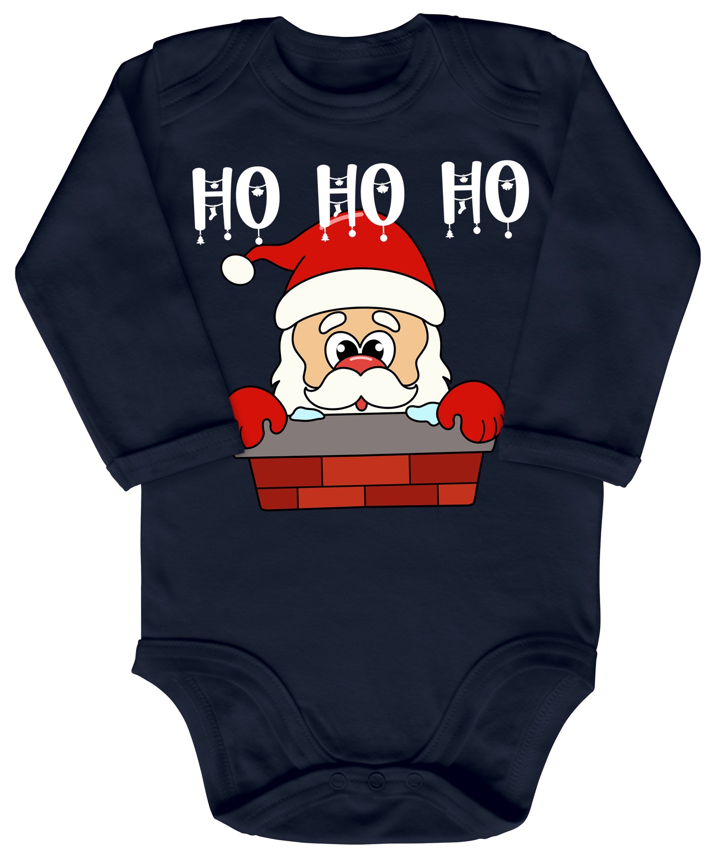 Ho ho ho Weihnachtsmann im Schornstein