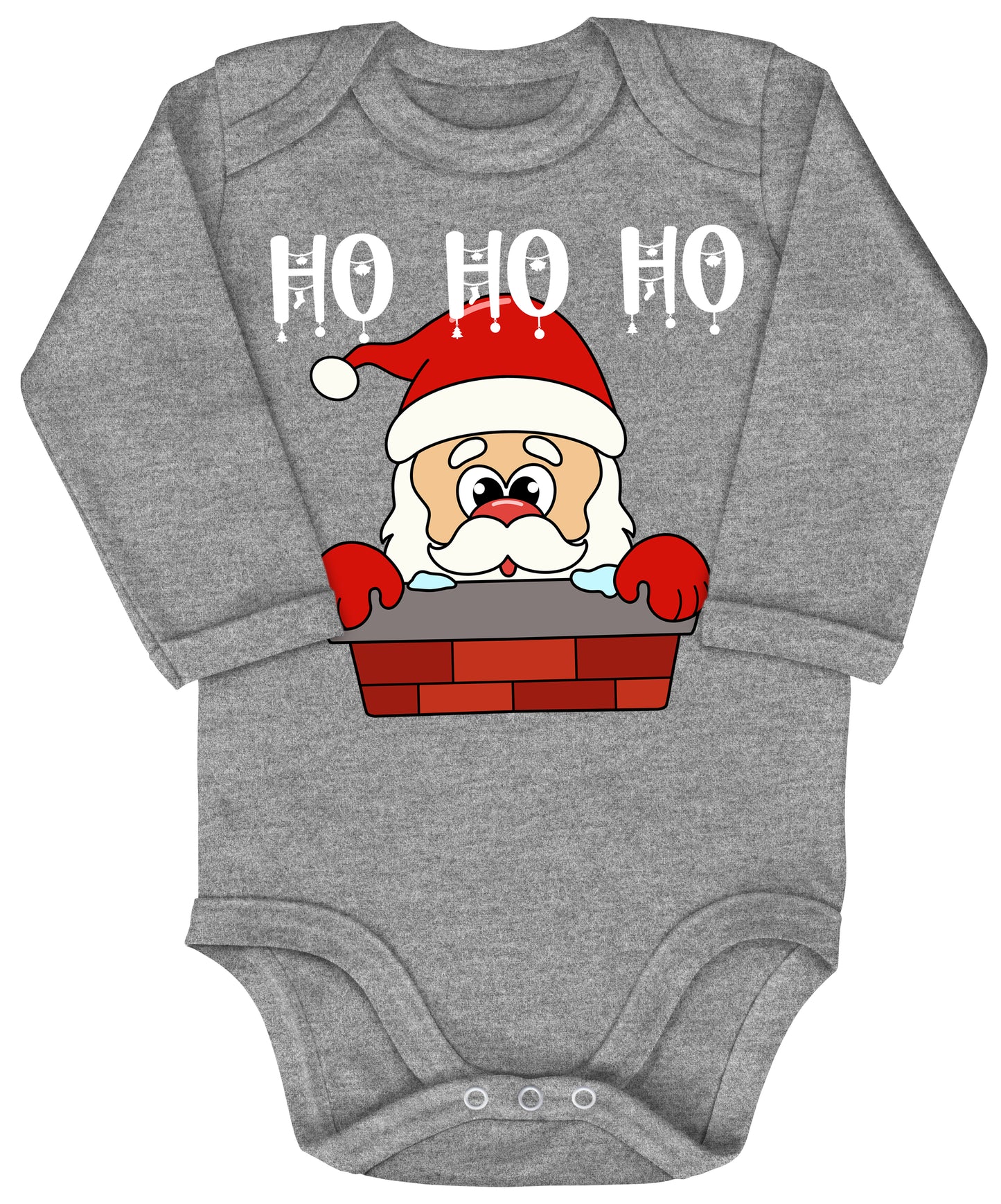 Ho ho ho Weihnachtsmann im Schornstein