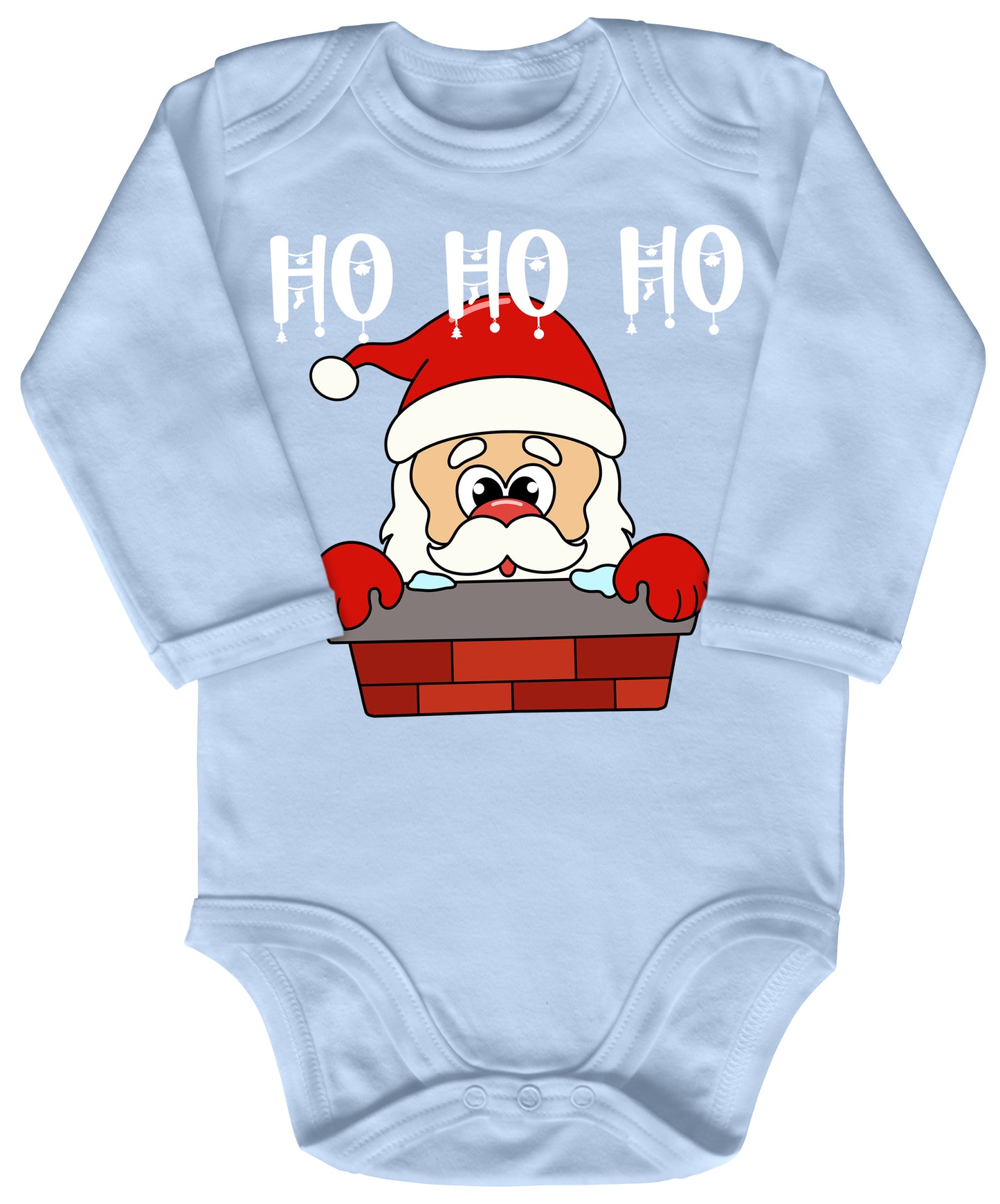 Ho ho ho Weihnachtsmann im Schornstein