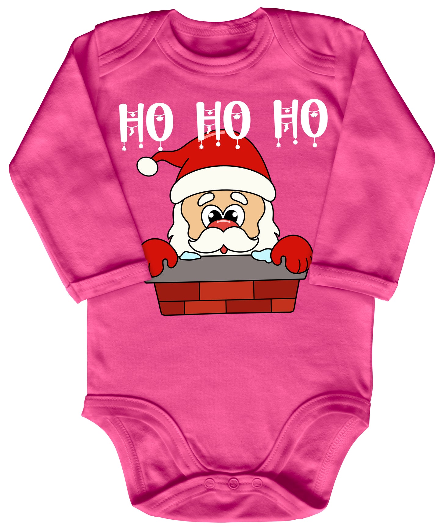 Ho ho ho Weihnachtsmann im Schornstein