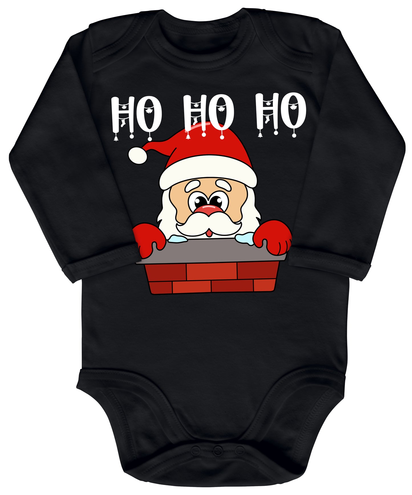 Ho ho ho Weihnachtsmann im Schornstein