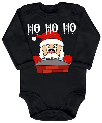 Ho ho ho Weihnachtsmann im Schornstein