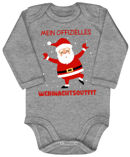 Mein offizielles Weihnachtsoutfit, fröhlicher Weihnachtsmann unter tanzenden Schneeflocken