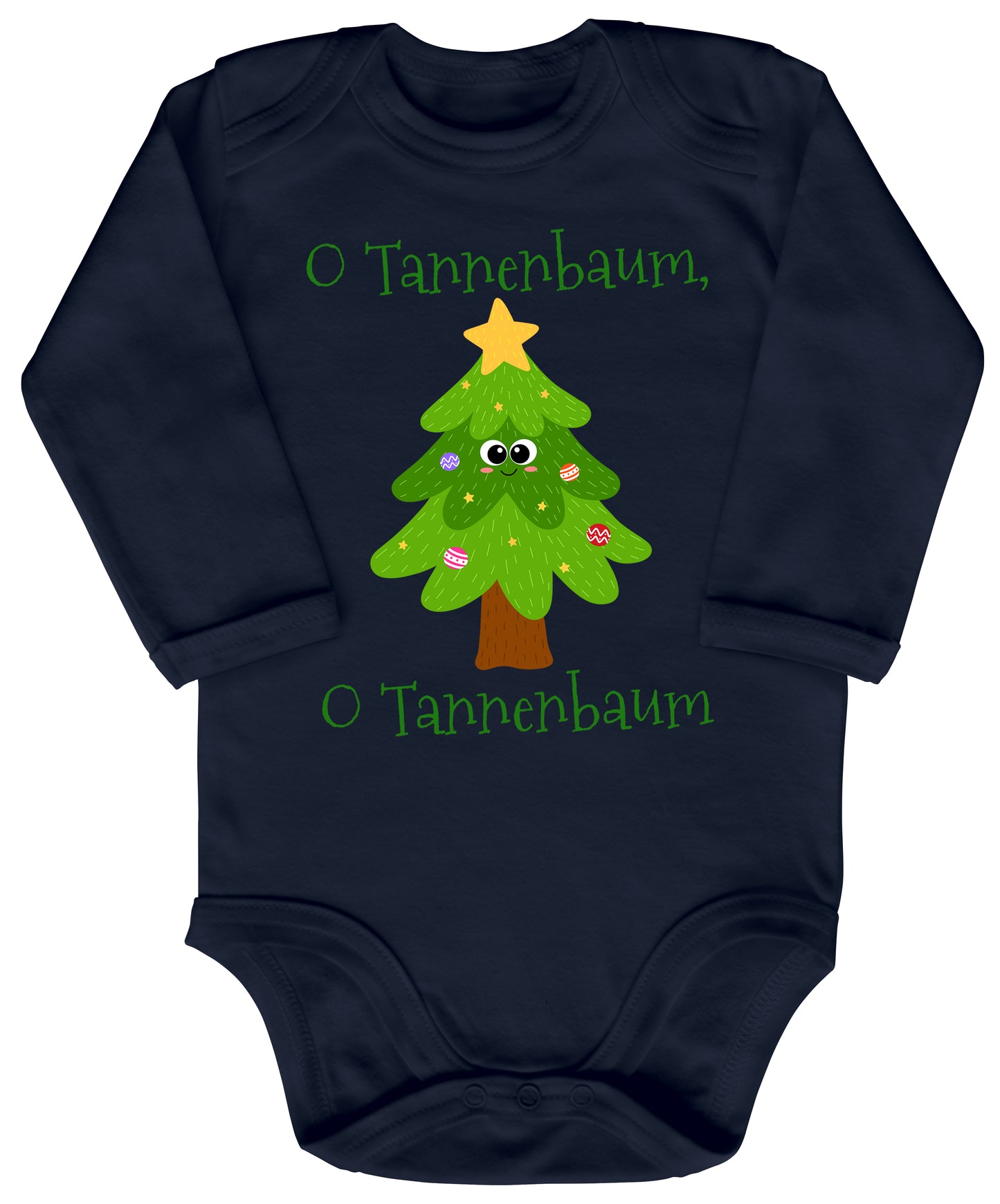 O Tannenbaum, niedlicher Weihnachtsbaum mit Christbaumkugeln