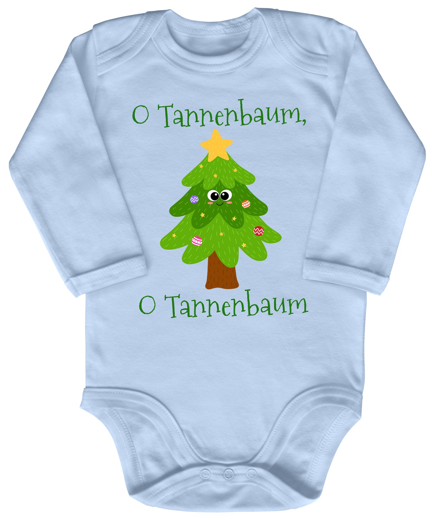 O Tannenbaum, niedlicher Weihnachtsbaum mit Christbaumkugeln