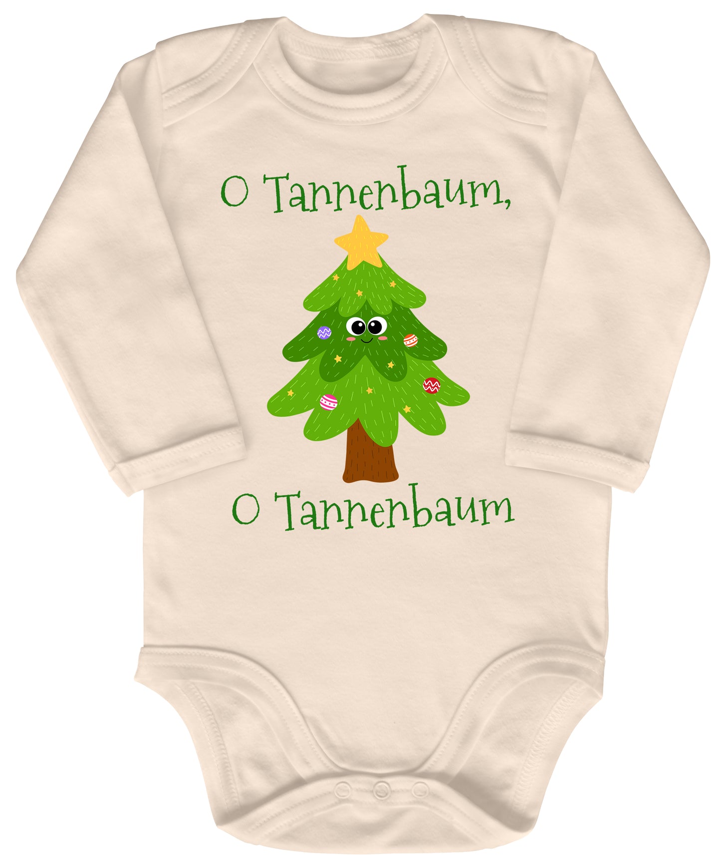 O Tannenbaum, niedlicher Weihnachtsbaum mit Christbaumkugeln