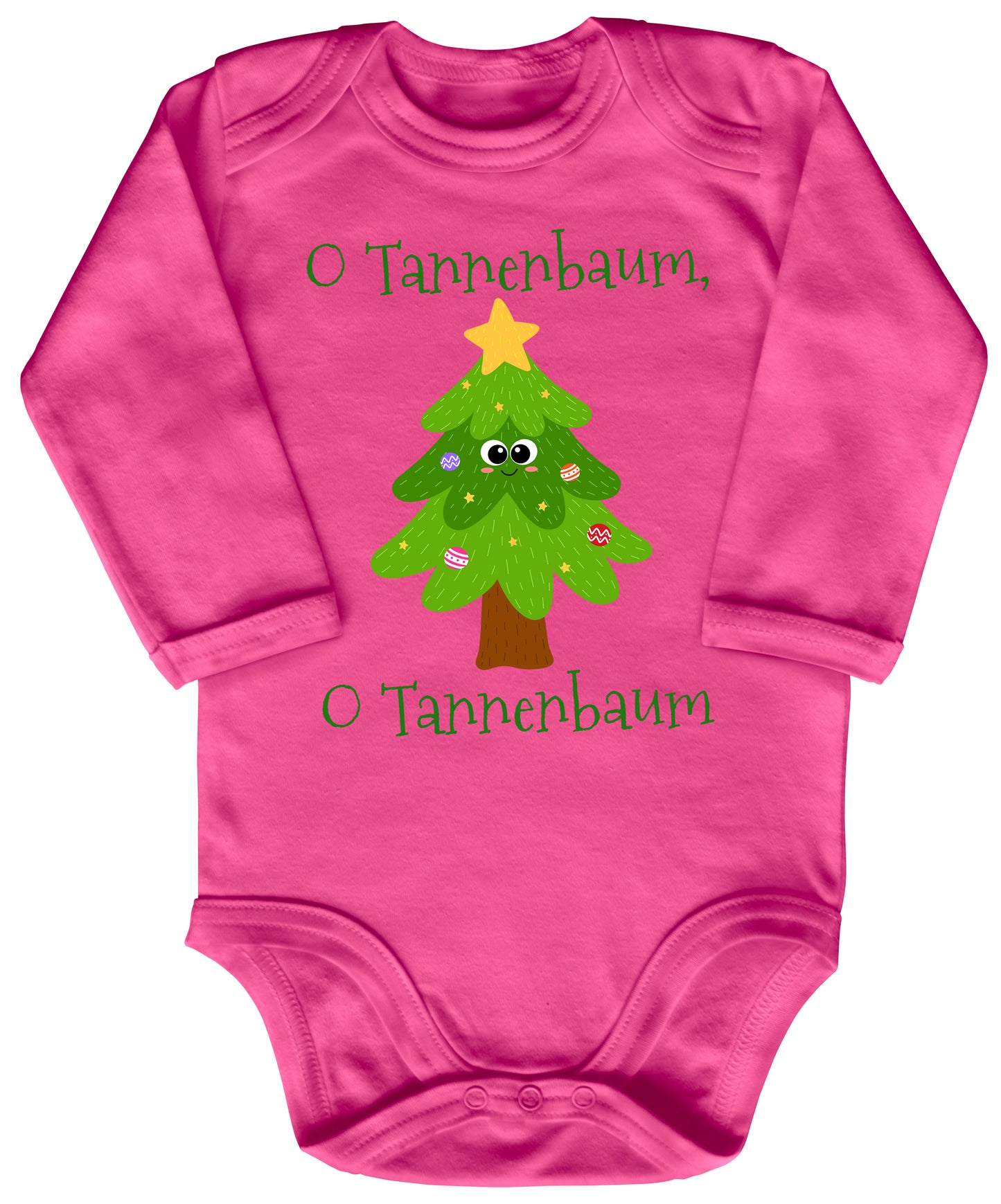 O Tannenbaum, niedlicher Weihnachtsbaum mit Christbaumkugeln