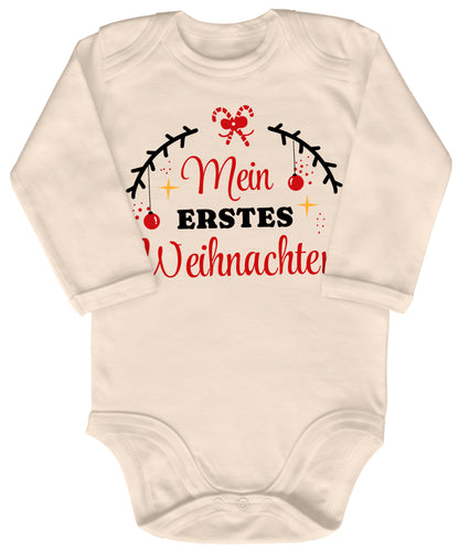 Mein erstes Weihnachten, Tannenzweige mit Christbaumkugeln