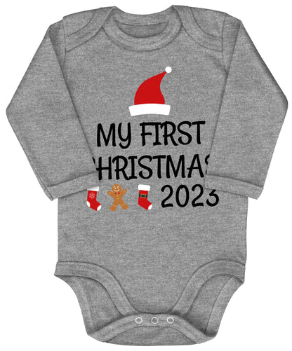 My first Christmas, Weihnachtsmann-Mütze, Stiefel, Lebkuchenmann