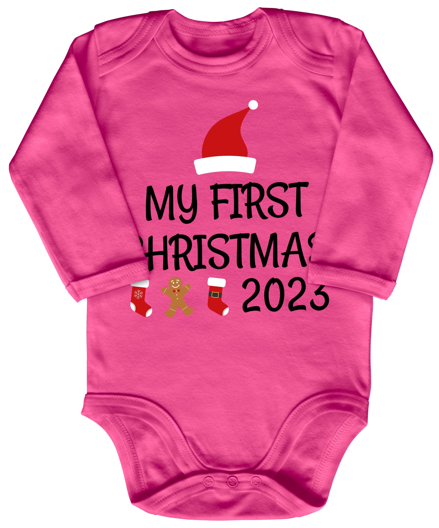 My first Christmas, Weihnachtsmann-Mütze, Stiefel, Lebkuchenmann