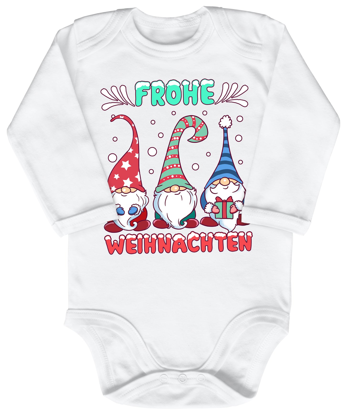 3 Wichtel , Weihnachtsmann Helfer wünschen Frohe Weihnachten