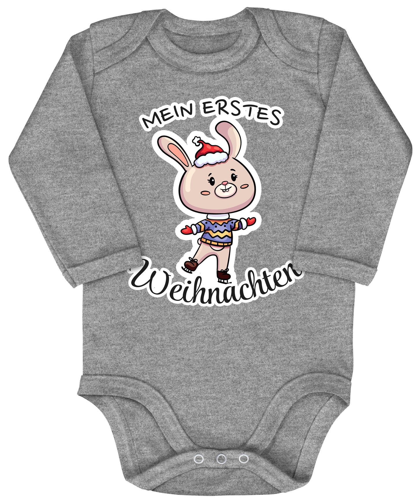Mein erstes Weihnachten , niedlicher Schlittschuh-Hase
