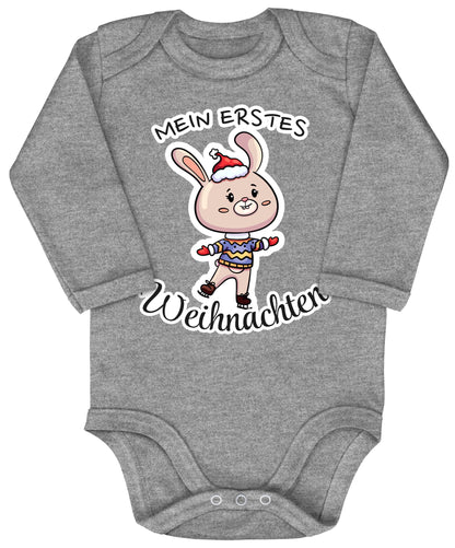 Mein erstes Weihnachten , niedlicher Schlittschuh-Hase