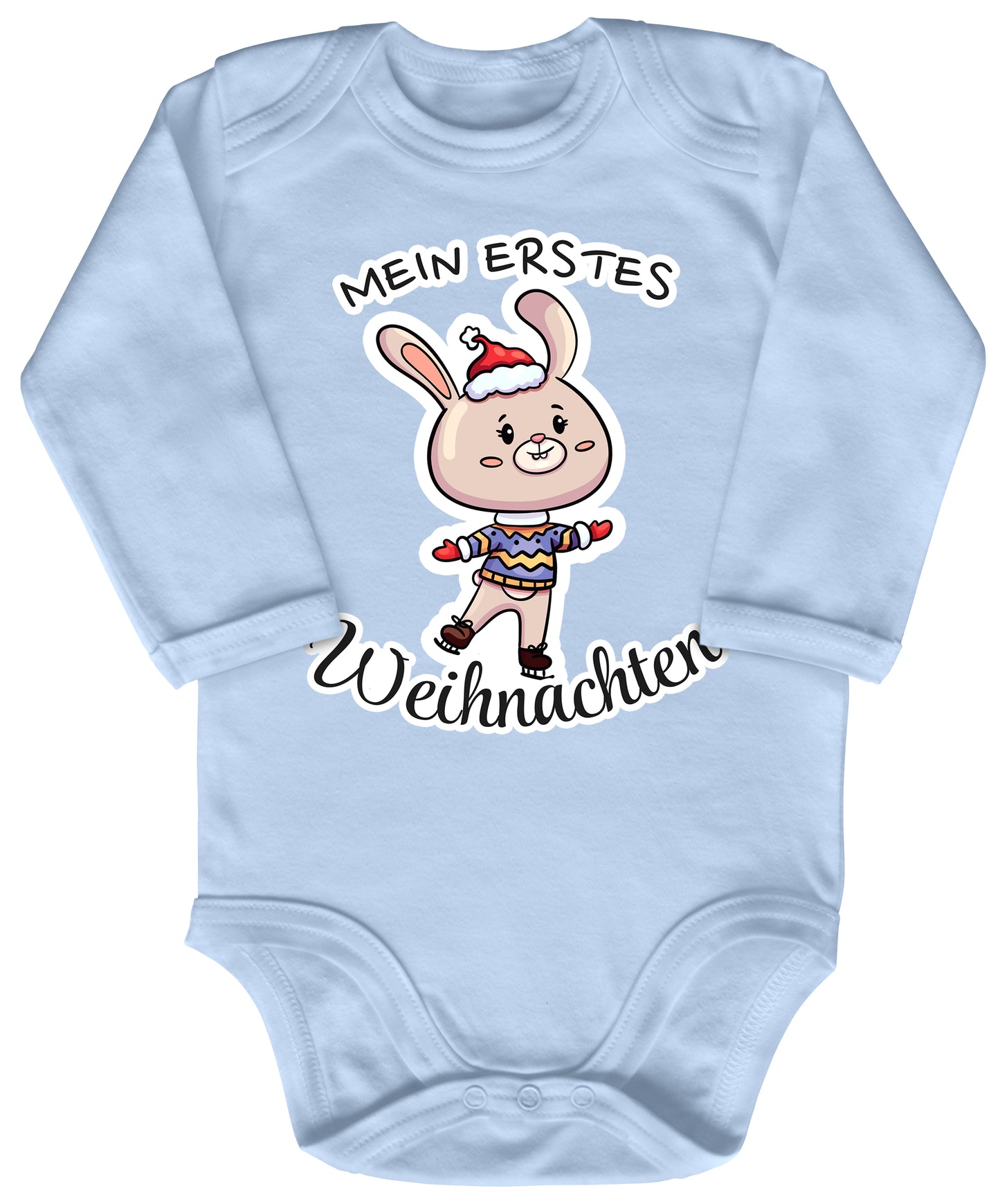 Mein erstes Weihnachten , niedlicher Schlittschuh-Hase