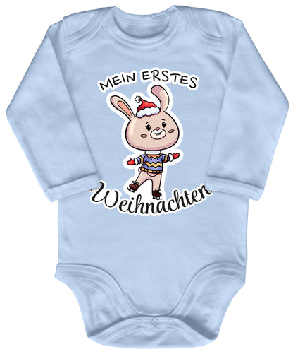Mein erstes Weihnachten , niedlicher Schlittschuh-Hase