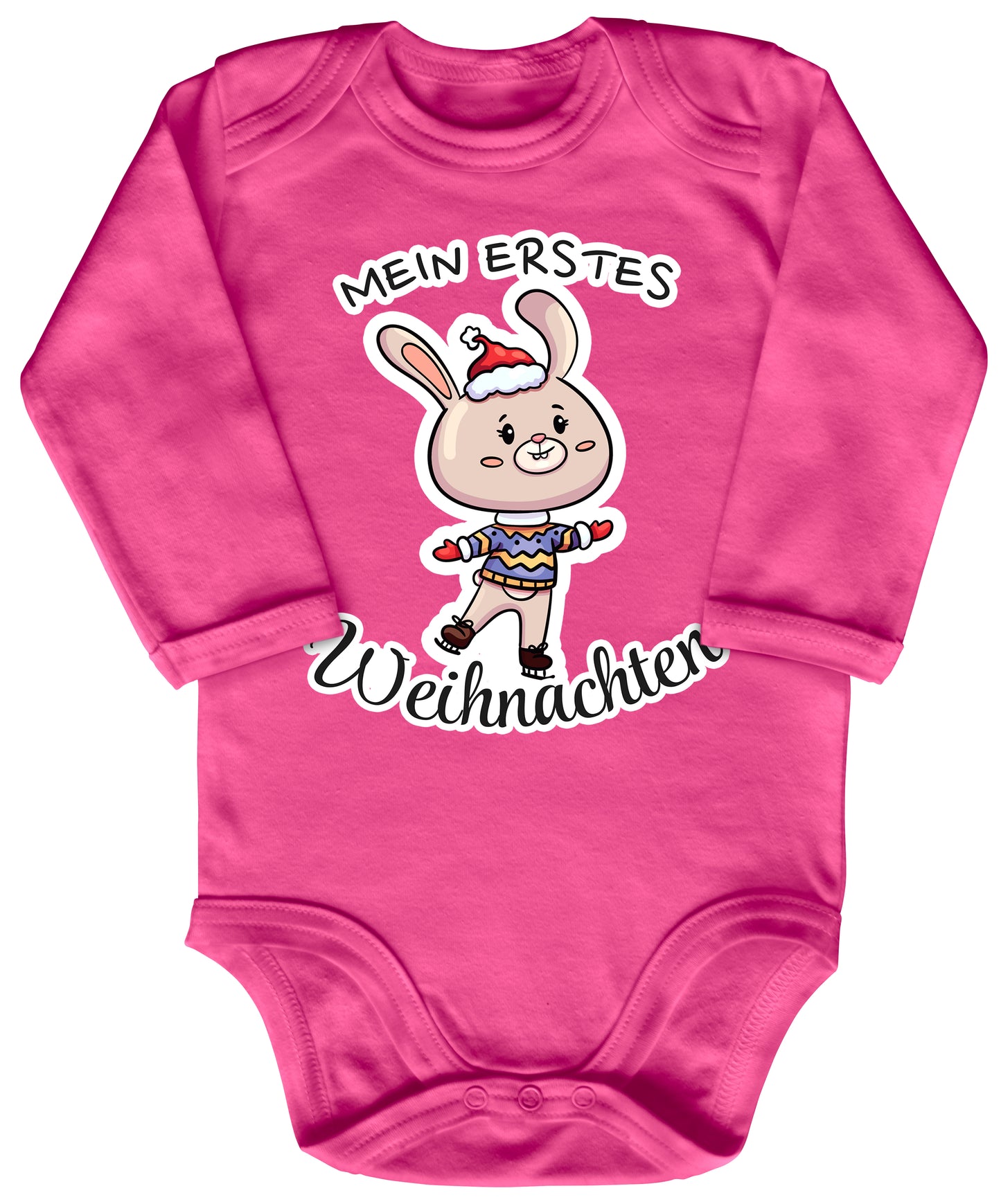 Mein erstes Weihnachten , niedlicher Schlittschuh-Hase