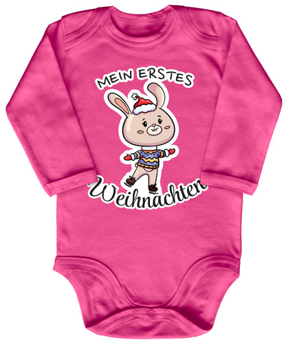 Mein erstes Weihnachten , niedlicher Schlittschuh-Hase