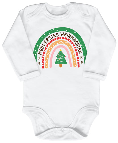 Mein erstes Weihnachten, Weihnachtsbogen, Weihnachtlicher Regenbogen überm Tannenbaum